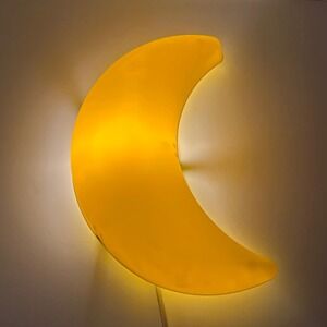 IKEA SMILA MANE Yellow Crescent Moon Wall Lamp Light Anna Efverlund Vintage